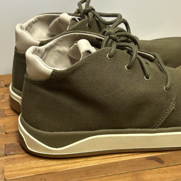 New Olukai Papaku Canvas Boot Mens Size 9.5 Olive Green